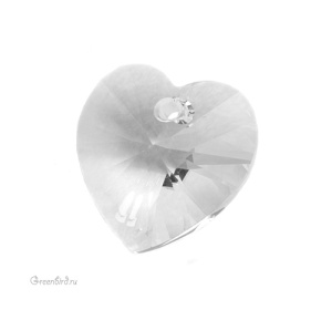 6228 подвеска Heart Fancy Stone 14mm - Crystal (#001)