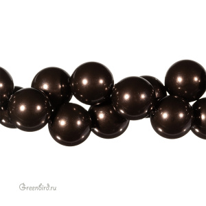 Swarovski 5811 Жемчуг с расширенным отверстием 12 мм, темно-коричневый (#414), 1 шт.