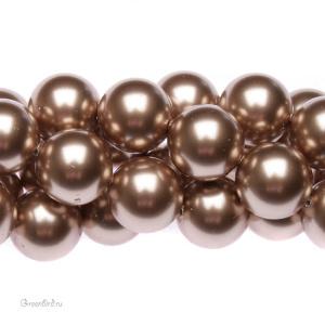 Swarovski 5810 Жемчуг 12 мм, бронза (#295), 1 шт.