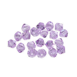 Бусины биконусы Preciosa 4mm – Violet, уп.20 шт. (#20310)