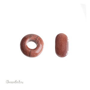 Бусина-шарм "Charm Bead", авантюрин, 1 шт. (#SVA-DNT-75)