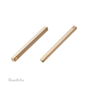 Подвеска "Блок" 40 мм, матовое золото, 1 шт. (9M947), Корея