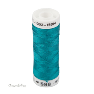 Шелковая нить AVAS Soie 1003, бирюзовый, 150 м (#688)