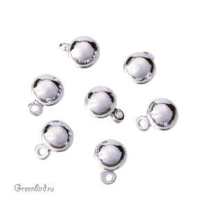 Подвеска "Шарик", родий, 1 шт. (#SV1701-Pendant-52R)