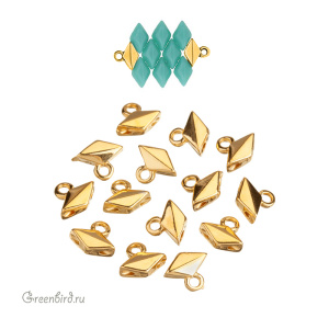 CYMBAL Концевик "Komia" для GemDuo, 24K Gold Plate, 1 шт. (#GD-012498-GP)
