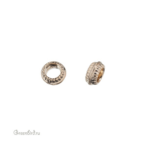 Бусина-разделитель, золото, 1 шт. (9M909), Корея