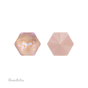 Swarovski 4699 Призматический гексагон 6x6,9 мм, пыльно-розовый делайт (#001L149D), 1 шт.