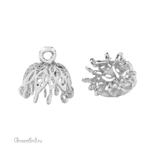 Колпачок-коннектор, родий, 1 шт. (#SVA-BASE-2001R)