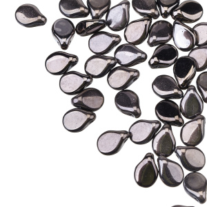 Pip Beads 5x7mm, Jet/Full Chrome, 5 гр (#23980/27400)