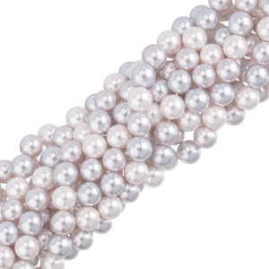 Жемчуг Crystalbird, круглый, 10 мм, Lilac MIX, нить (#MIX10)