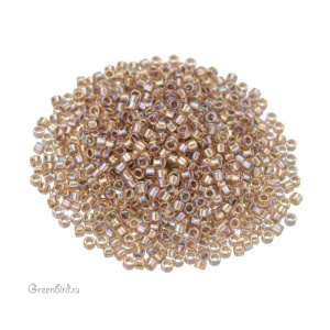 Бисер TOHO Aiko 11/0 окр. изнутри, золото/радужный светлый топаз (#1802), 4,5 г