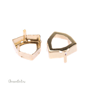 4706 Оправа для Trilliant Fancy Stone 17 мм, золото