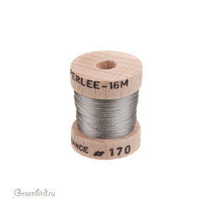 Шелковая нить Au Ver a Soie Soie Perlee®, пепельный, 16 м (#170)