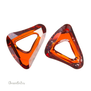 Swarovski 4736 Органик Космик Триангл 20 мм, красная магма (#001REDM), 1 шт.