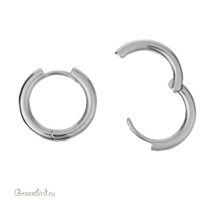 Швензы-кольца "Конго" 21 мм, родий, пара (#SV1701-2296)