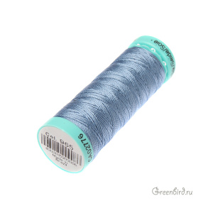Шелковая нить Gutermann R753, 30м, голубая сталь (#965)