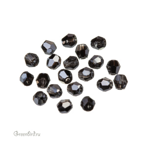 Swarovski 5000 Бусины круглые 3 мм, серебряная ночь (#001SINI), уп. 20 шт.