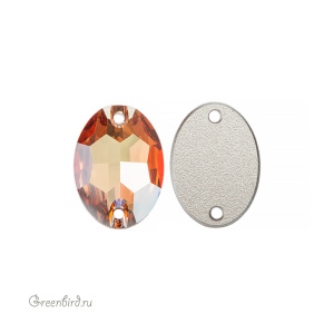 Swarovski пришивные 3210 Овал 10х7 мм, солнечный металлик (#001METSH), 1 шт.