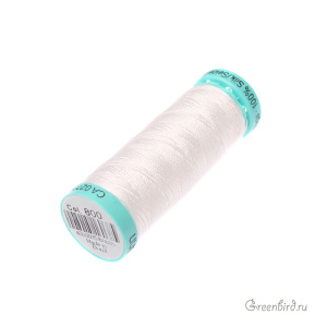 Шелковая нить Gutermann R753, 30м, белый (#800)