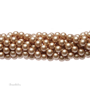 Swarovski 5810 Жемчуг 6 мм, винтажное золото (#651), уп. 20 шт.