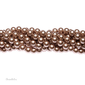 Swarovski 5810 Жемчуг 6 мм, бронза (#295), уп. 20 шт.