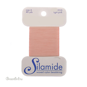 Нитки Silamide карт. розовый (#1910)