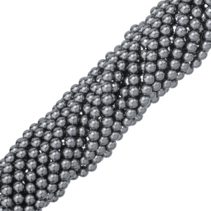 Crystalbird Жемчуг круглый 8 мм, гематит, нить (#57)