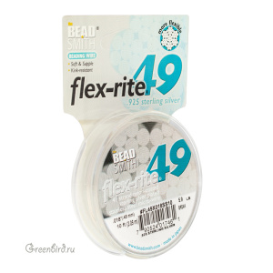 Тросик Flex-Rite 49 – 0,45 мм, Silver Plate 10 фт #FL49X(018SP)10