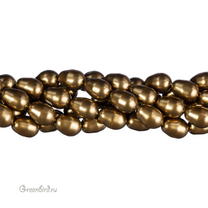 Swarovski 5821 Жемчуг капля 11x8 мм, античная латунь (#402), 1 шт.