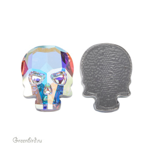 Swarovski 2856 Термостразы Череп 18x14 мм, прозрачный радужный (#001AB), 1 шт.