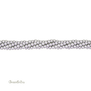 Жемчуг Crystalbird, круглый, 3 мм, Platinum, нить (#13)