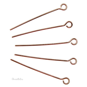 Пины с колечком 25 мм, золото, 144 шт. (#EYP0291GP)