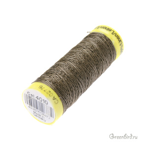 Нить льняная Gutermann, зелено-коричневый (#4010)