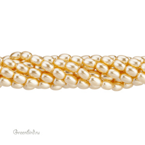 Swarovski 5824 Жемчуг рис 4 мм, золото (#296), уп. 20 шт.