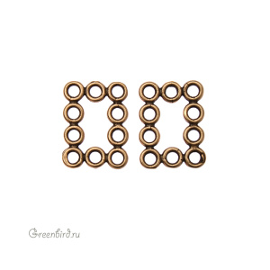 JBB Коннектор "Прямоугольник", ант. латунь (JB-7354)