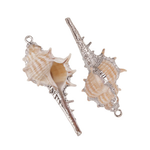 Подвеска "Ракушка" 35-55 мм натуральная, серебро, 1 шт. (#SVA-BASE-148)
