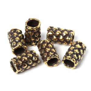 "Мхи и травы", бусина-шарм, ант. латунь, 1 шт. (#Л2879)