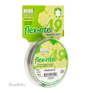Тросик Flex-Rite 49 – 0,35 мм, прозрачный #FL49X(014CL)100