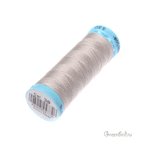 Шелковая нить Gutermann S303, 100м, светло-серый (#38)
