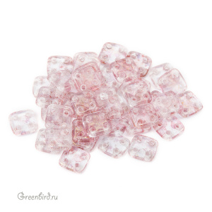 QuadraTile 6mm, Luster Transparent Topaz/Pink, 5 гр (#LP00030)