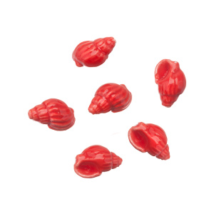 Бусина керамика "Ракушка" 20 мм, красный, 1 шт. (#SVA-CRM-95)