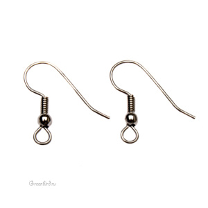 Швензы с пружинкой, ант. серебро, 144 шт. (#PK2002S)