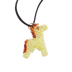 Набор материалов для плетения подвески "Солнечная лошадь" из цирконов (#11-1)