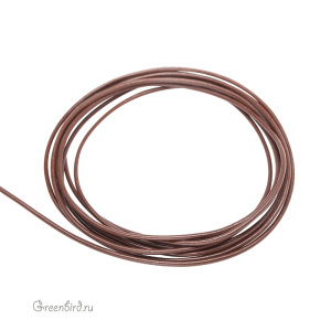 Кожаный шнур "Brown", 1.5 мм, 1 метр (LTBR15)