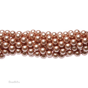 Swarovski 5810 Жемчуг 6 мм, розовое золото (#769), уп. 20 шт.