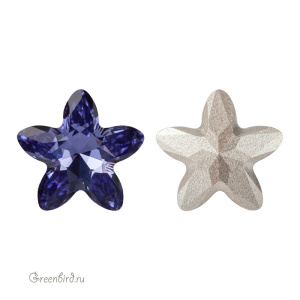 Swarovski 4754 Старблум 13x13,5 мм, танзанит (#539), 1 шт.