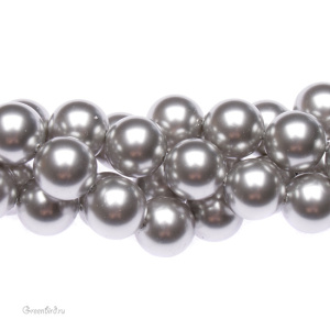 Swarovski 5810 Жемчуг 10 мм, светло-серый (#616), уп. 10 шт.