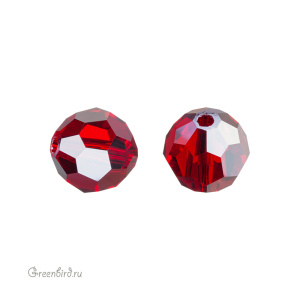 Swarovski 5000 Бусина круглая 8 мм, сиам серебристая дымка (#208SSHA), 1 шт.