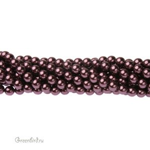 Swarovski 5810 Жемчуг 5 мм, бургунди (#301), уп. 20 шт.
