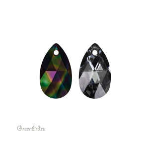 6106 подвеска Pear Shaped 22mm – Rainbow Dark (#001RABDK)